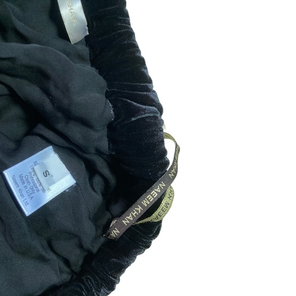 Naeem Khan Velour Pants Women’s size Small in Reflective Black - Picture 4 of 7